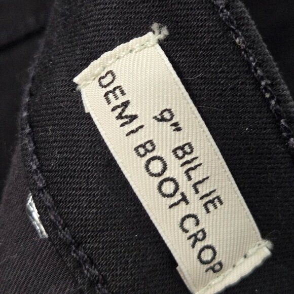 J.Crew Size 29 Petite 9" Billie Demi Boot Crop Jeans in Stay Black Wash Stretchy - Picture 8 of 12